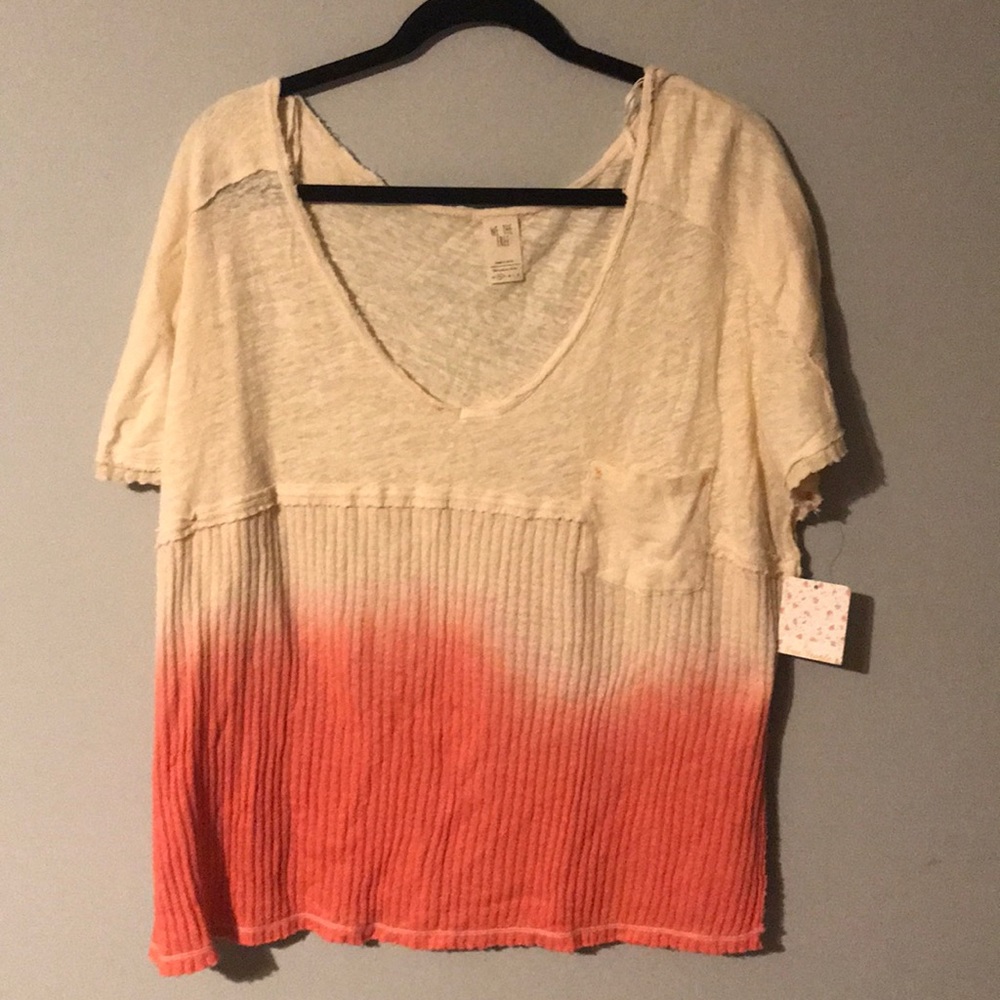 Free People s/s ombré over size t-shirt